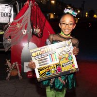 Small girl with prize Trunk or Treat