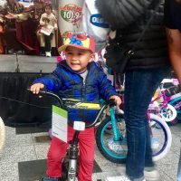 Child and bicycle Day of Kings 2019