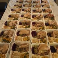 Table of food turkey giveaway