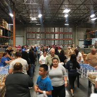 Crowded Three Square Warehouse