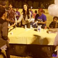 Candlelight vigil table