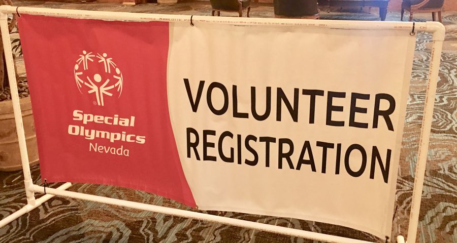 Special Olympics Volunteer Registration sign