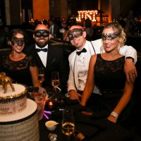 Group photo masquerade ball