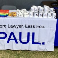 merchandise table front view pride festival