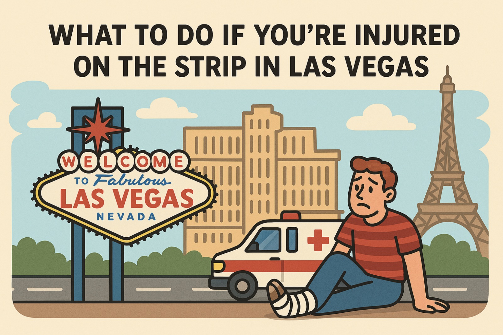 If Injured on the Las Vegas Strip — Here’s What To Do: 