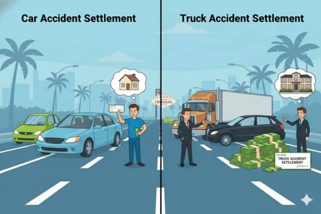 Truck Accident Settlements vs. Car Accident Settlements: Key Differences in Nevada Law