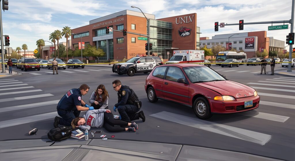 UNLV Pedestrian Accident Lawyer | Maryland Parkway Injury Attorney | Lied Library