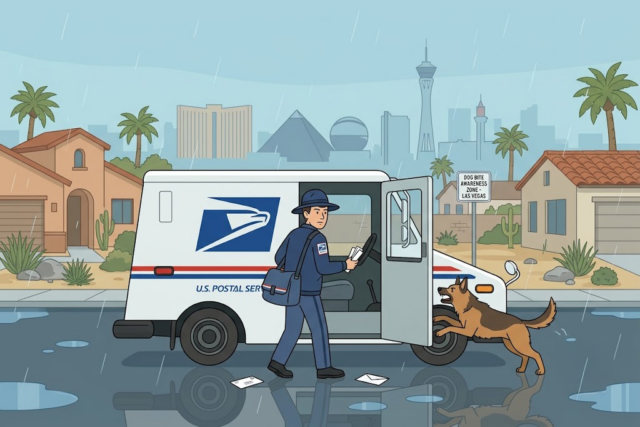 Dog bite injuries Las Vegas -USPS awareness month