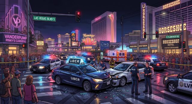 Flamingo Road Rideshare Crash | Uber Accident Claims | Linq Promenade Wreck