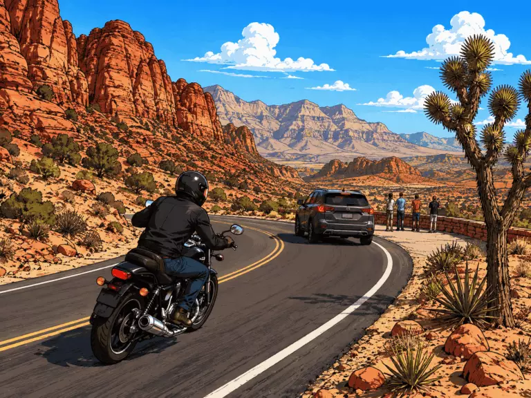 Red Rock Canyon motorcycle crash