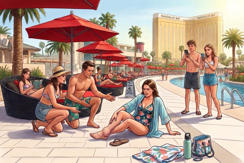 End of Pool Season Slip-and-Falls in Las Vegas | Mandalay Bay Beach Injury Lawyer