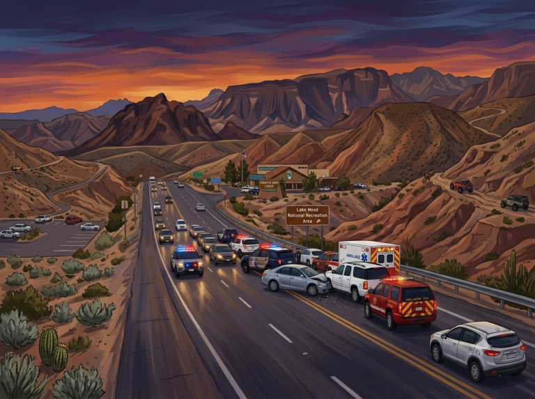 US-93 Tourist Car Crashes in Boulder City