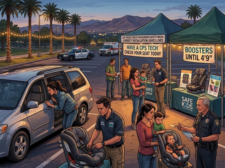 Las Vegas Child Passenger Safety Week Crashes