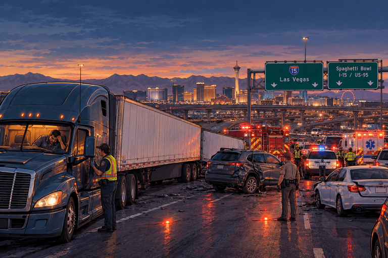 September I-15 Truck Crashes in Las Vegas, NV