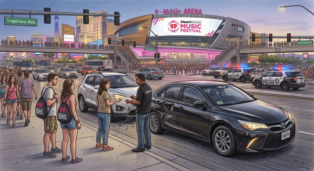 iHeart Festival Uber Crashes | Las Vegas Rideshare Accident Lawyer