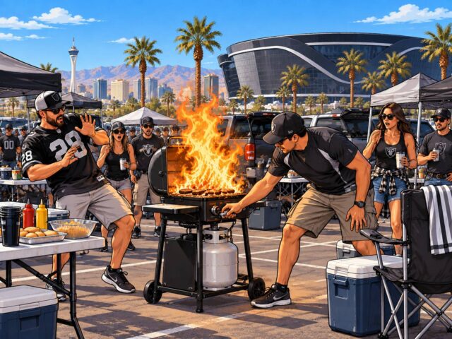Las Vegas tailgate burn injuries